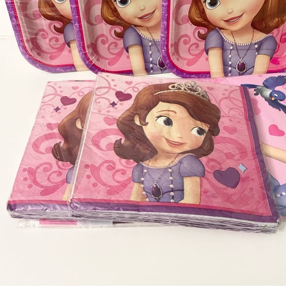 Sofia The First Birthday Party Supplies Plates Napkins Tablecover Princess - Picture 2 of 14
